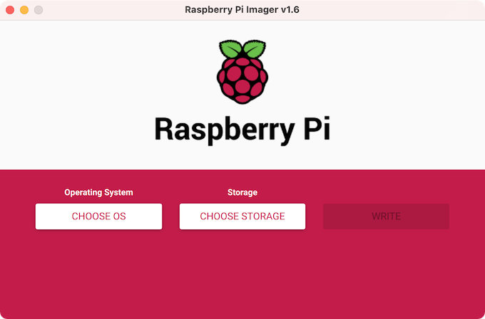 Raspberry Pi Imager Interface